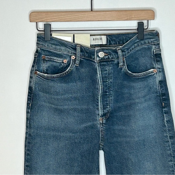 NWT Agolde Riley Long High Rise Straight Jeans Cypher Size 26 - Picture 5 of 14